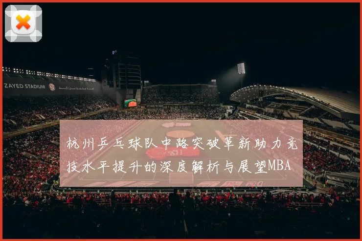 杭州乒乓球队中路突破革新助力竞技水平提升的深度解析与展望MBA